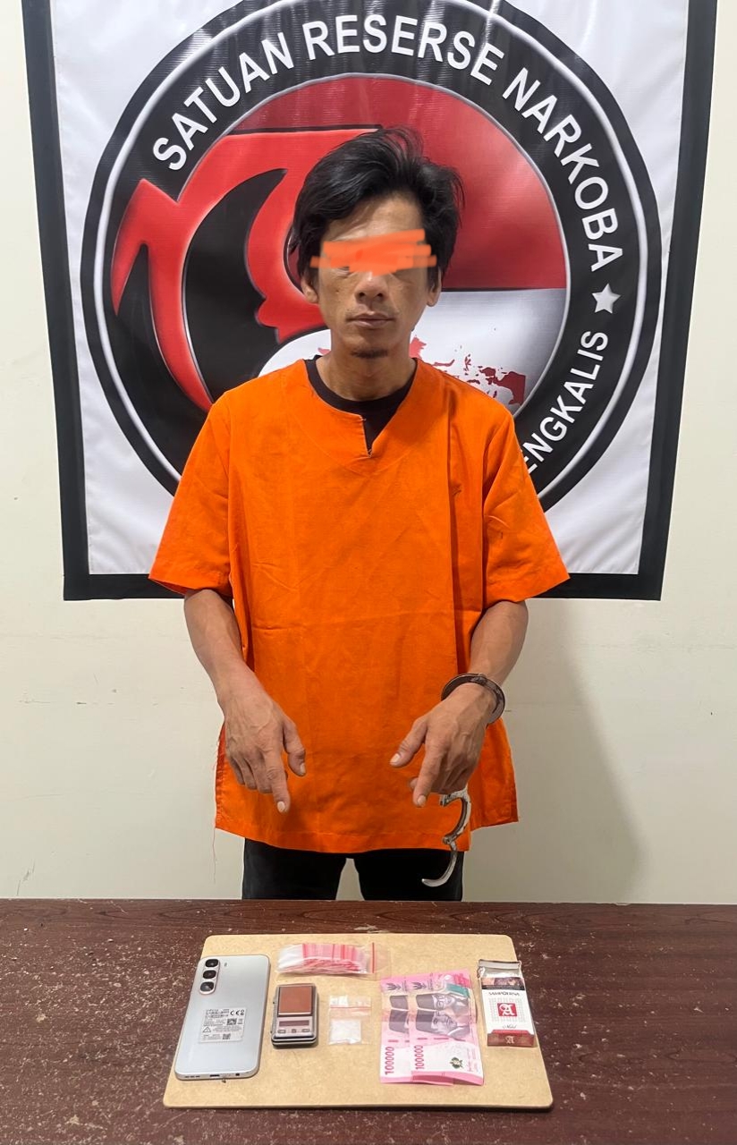 Operasi Senyap Polres Bengkalis: Kotak Rokok Sampoerna Simpan Sabu 1,54 Gram, Pria Mandau Diamankan