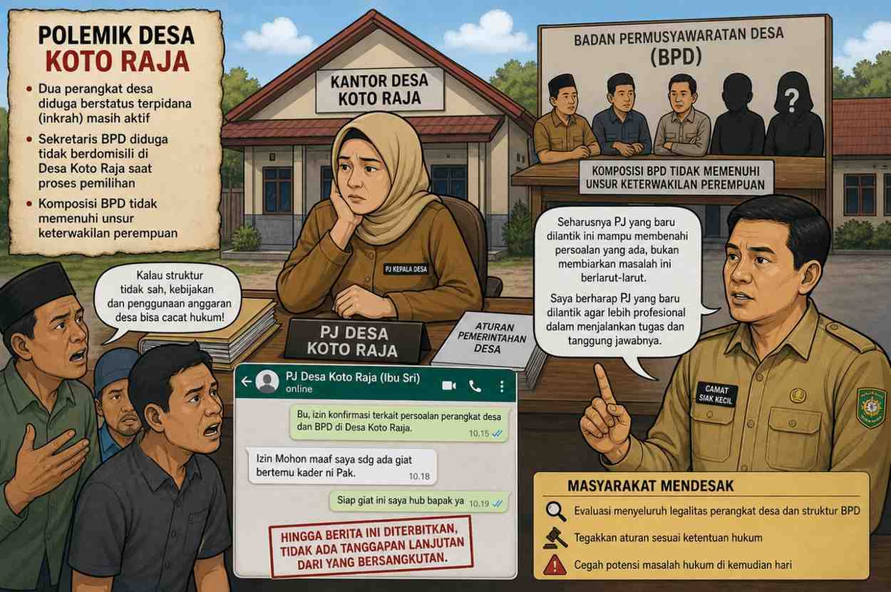 Sikap PJ Desa Koto Raja Disorot, Warga Pertanyakan Legalitas Perangkat dan Keabsahan BPD