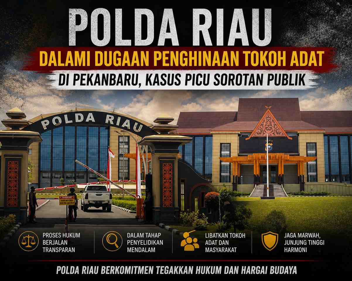 Polda Riau Dalami Dugaan Penghinaan Tokoh Adat di Pekanbaru, Kasus Picu Sorotan Publik